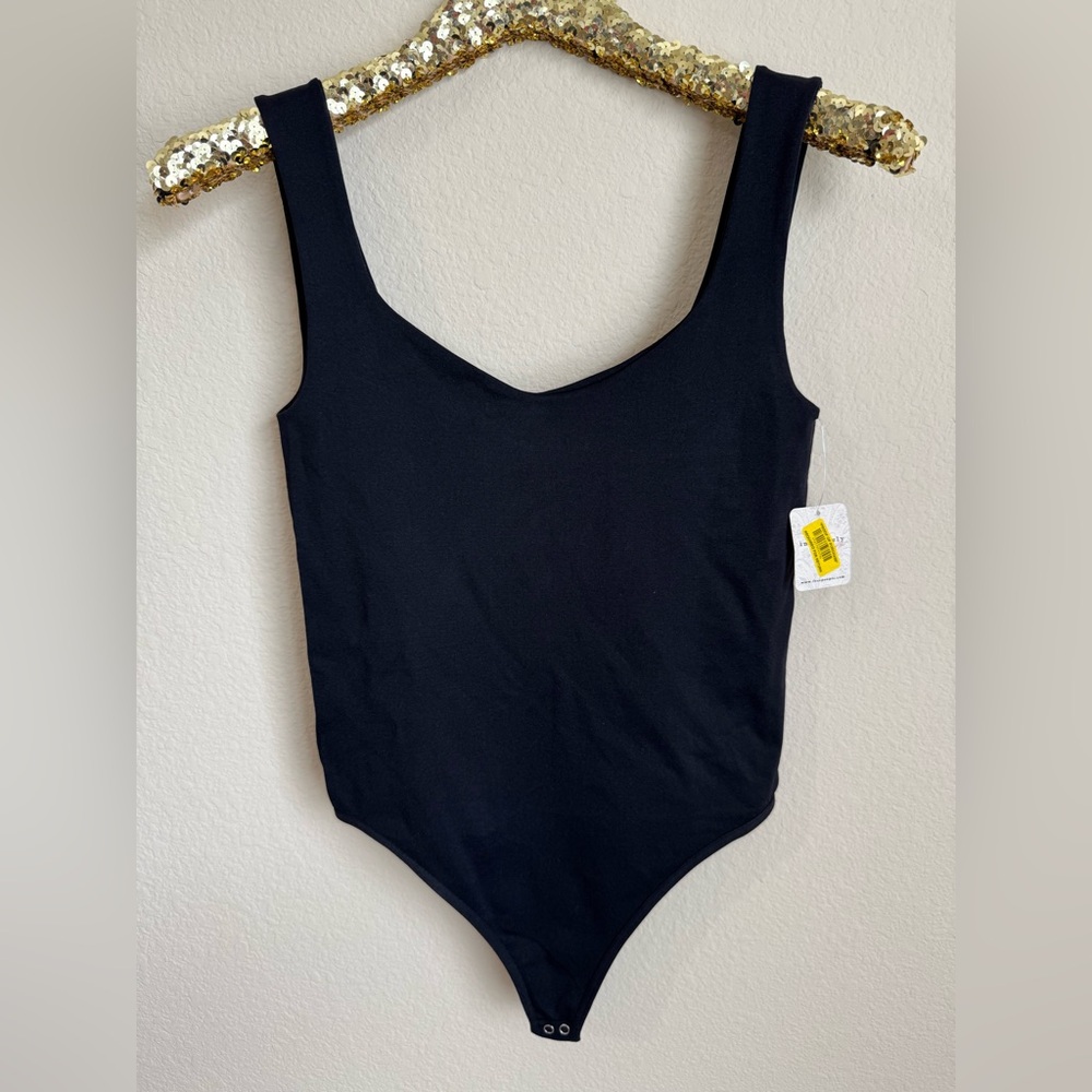 NWT Free People Black Bodysuit size M/L